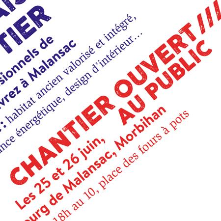 LA NOUVELLE VIE DE LA MAISON DU SABOTIER /// Affiche, flyer et encart-presse /// Les Ardoisières, Groupement d’entreprises